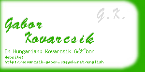 gabor kovarcsik business card